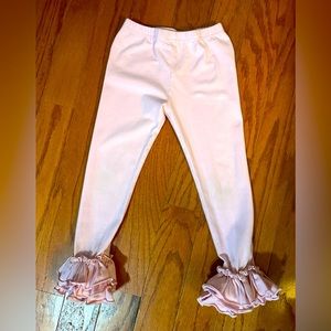 Girl's Pink Ruffle Leggings size 6